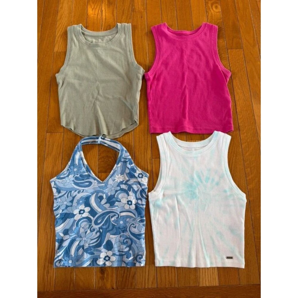 4 Hollister & American Eagle Sleeveless Cropped Tank Tops Sz XS